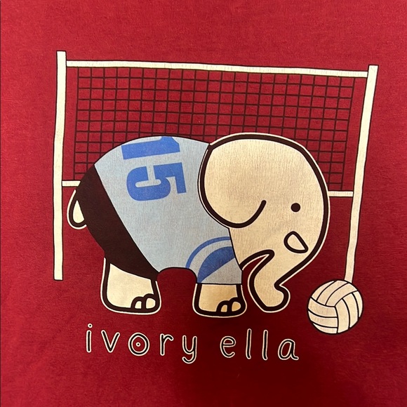 Ivory Ella Fitted Red Long Sleeve T-Shirt - Picture 4 of 4